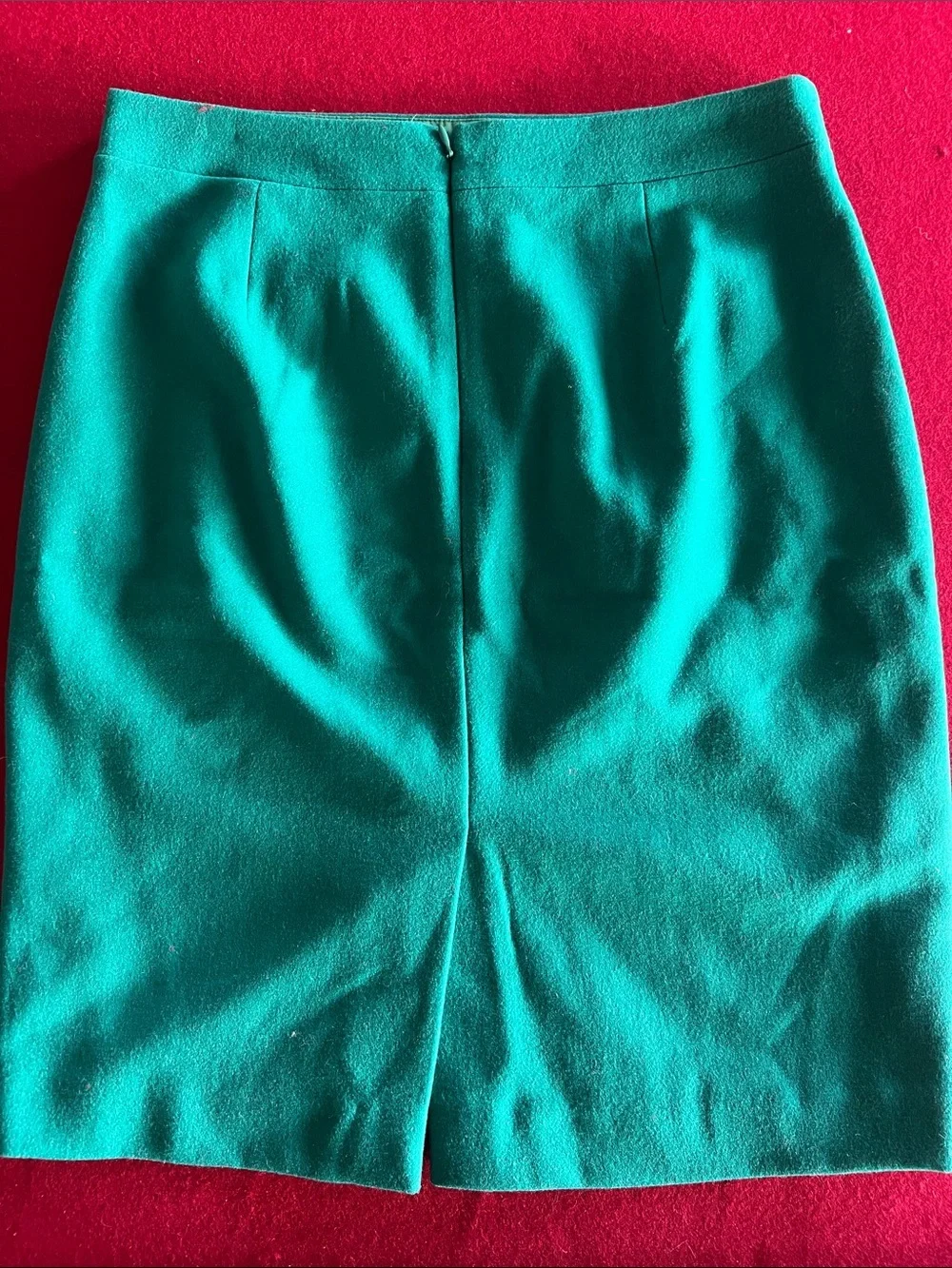 J. Crew Teal Wool Pencil Skirt